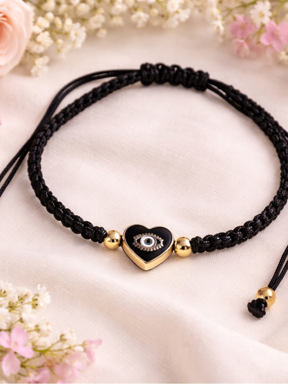 Black Heart 🖤 Evil Eye Bracelet